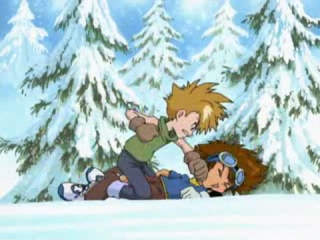 Yamato punches Taichi in the face!