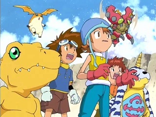 Members of the group with Sora at front-and-center, looking alarmed.